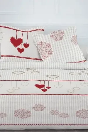 Housse de couette flanelle 220x240 cm Winter Heart Nouvel Arrivage