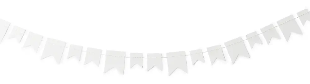 Petit Prix Guirlande decoration mariage Fanions blancs