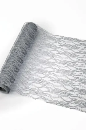Chemin de table Dentelle Rétro Gris Haute Qualité