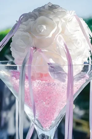 Réduction Boule de rose en papier Blanc 11cm