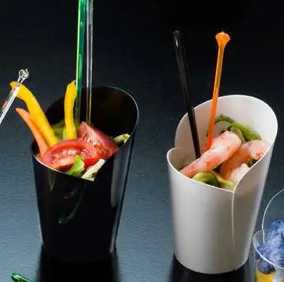 Verrine en plastique rigide conique Noir x 15 pièces Acheter En Ligne