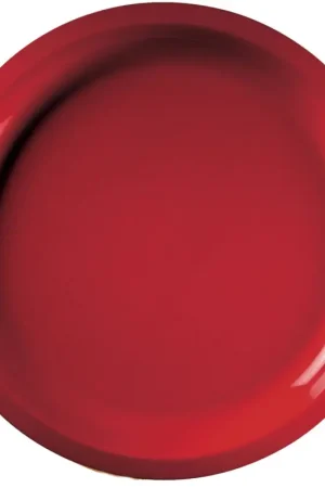 Offre Limitée Grande assiette en plastique ronde Rouge 29cm x 10 pièces
