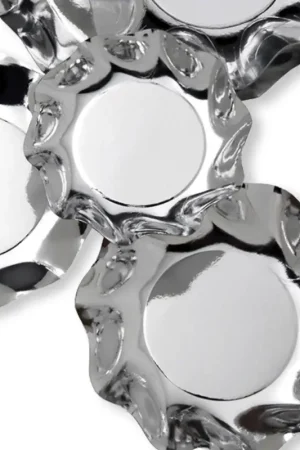 Assiette jetable en carton design Vague Argent 27cm x 10 pièces Bon Marché