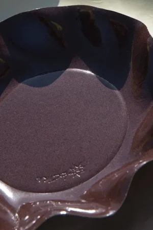 Petite Assiette en carton jetable Fleur Chocolat 21cm x 8 pièces Super Prix