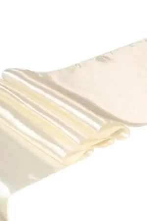 Chemin de table mariage en satin Ivoire 36cm x 9 mètres Haute Qualité
