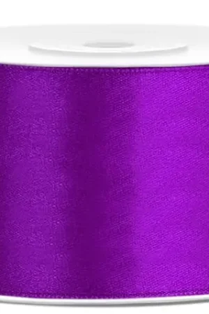 Achat Immédiat Ruban satin large Violet 38mm x 25 mètres