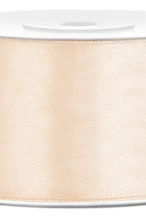 Vente Directe Ruban satin large Ivoire 38mm x 25 mètres