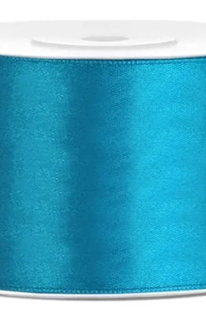 Dernier Modèle Ruban mariage satin Turquoise 38mm x 25 mètres