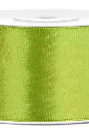 Ruban mariage satinVert anis 38mm x 25 mètres Expédition Rapide