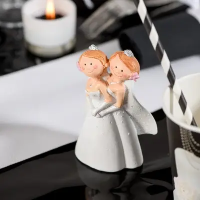 Satisfait Ou Remboursé Figurine Mariage Mrs Mrs Blanc