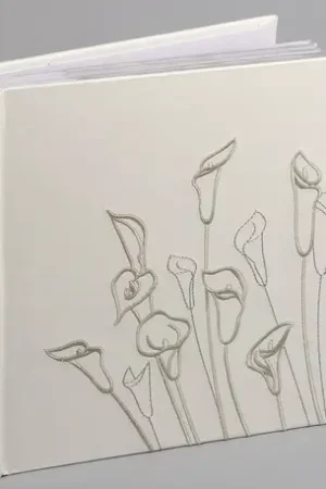 Meilleur Prix Livre d'or mariage avec Fleurs arums