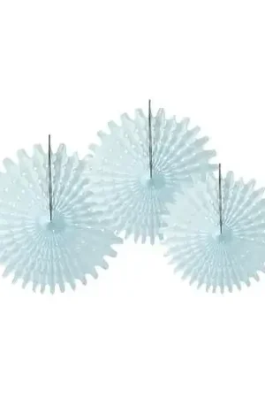 Meilleure Vente Lot de 3 eventails en papier Blanc a suspendre x 3 pièces