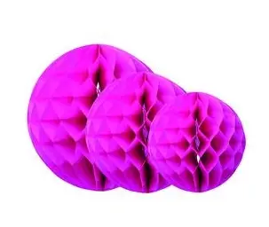 Marque Lot de 3 Boules Alvéolées Fuchsia