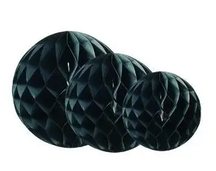 Prix Promo Lot de 3 Boules Alvéolées Noires