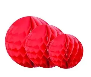 Lot de 3 Boules Alvéolées Rouge Offre Spéciale