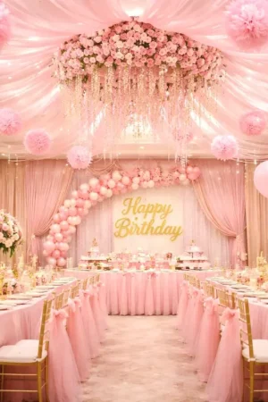 Tenture mariage en tulle Rose 80cm x 9 mètres Commander Maintenant
