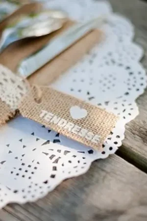 Etiquettes en jute avec ficelle x 6 pièces Livraison Express