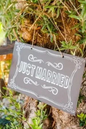 Petit Prix Panneau a suspendre Just Married