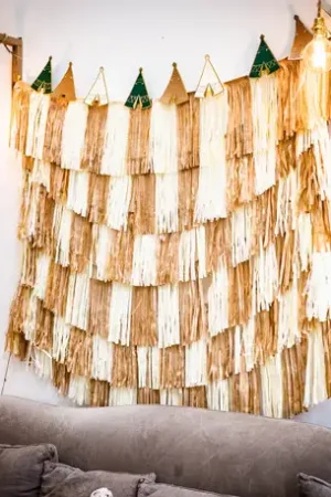 Top Vente Tassel Decoration Mariage Ivoire 35cm x 6 pièces
