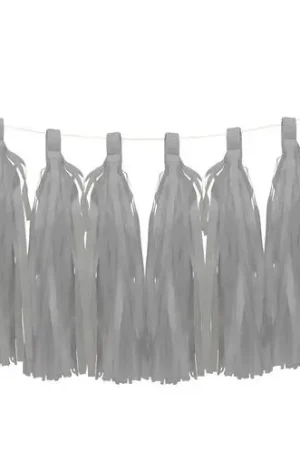 Offre Du Jour Tassel Decoration Mariage Gris 35cm x 6 pièces