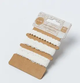Quantité Limitée Ruban en dentelle Blanc Assortis 9/12/14mm