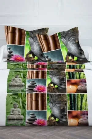 Satisfait Ou Remboursé Housse de couette pas cher 220x240 Zen Boudha