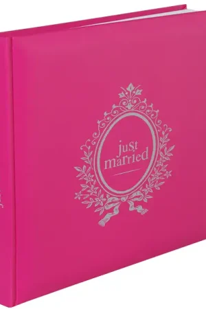 Livre d'or Just Married Fuchsia Dernier Modèle