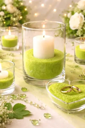 Populaire Sable de décoration Vert anis en flacon de 400 grammes