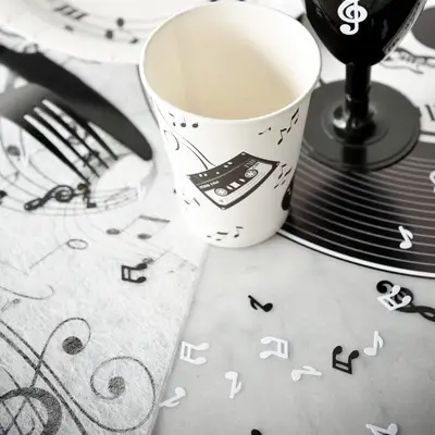 Acheter En Ligne Confettis de table mariage musique Blanc