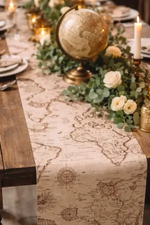 Expédié Aujourd'hui Chemin de table mariage theme Voyage
