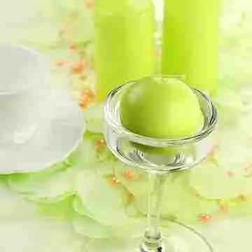 Expédié Aujourd'hui Bougie mariage boule Vert anis 6cm