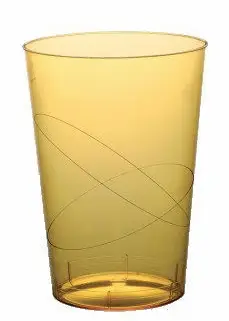 Verre a bière en plastique rigide Jaune x 50 pièces Offre Exclusive