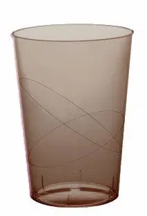 Verre a bière en plastique rigide Chocolat x 50 pièces Usine Directe