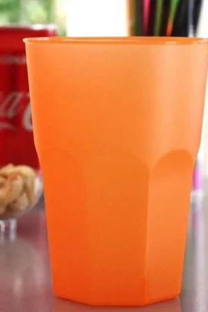 Verre cocktail plastique Orange Transparent x 20 pièces Must-Have