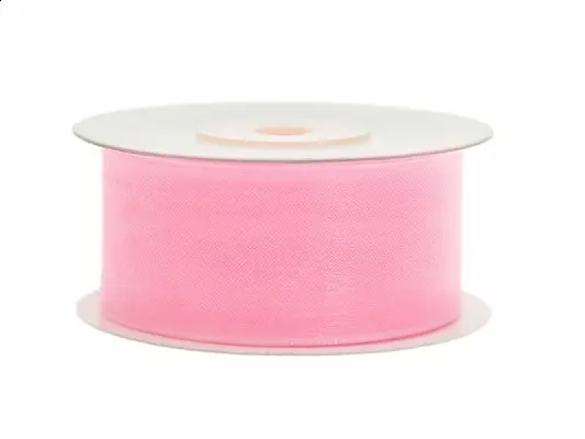 Super Prix Ruban Organdi 40 mm Rose x 20 mètres