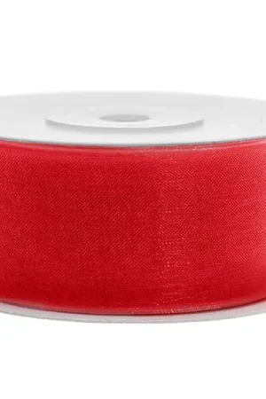 Petit Prix Ruban Organdi 40 mm Rouge x 25 mètres