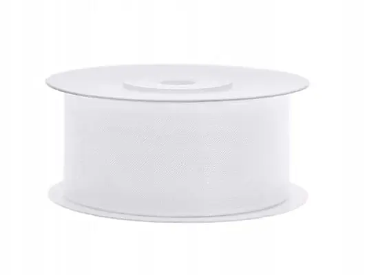 Ruban Organdi 38 mm Blanc x 25 mètres Offre Du Jour