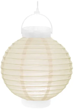 Paiement Sécurisé Boule japonaise Ivoire lanterne avec LED 20cm