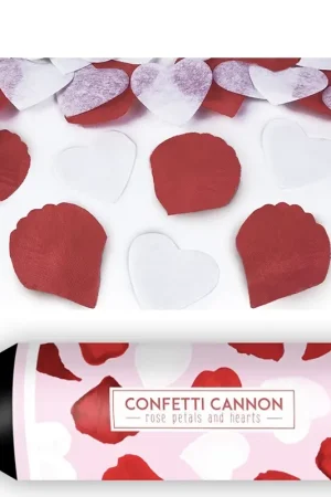 Meilleur Choix Canon à confettis pas cher Blanc et Rouge 30cm