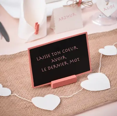 Solde Grande ardoise mariage Rose
