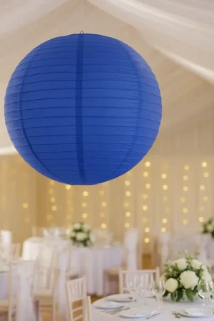 Boule en papier japonaise Bleu roi 50cm Seulement Aujourd'hui