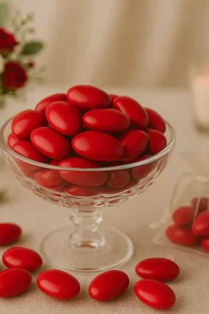 Authentique Dragees mariage au kilo Amande Rouge