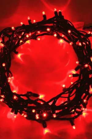 Achetez Aujourd'hui Guirlande electrique de noel pas cher 100 led rouge a pile