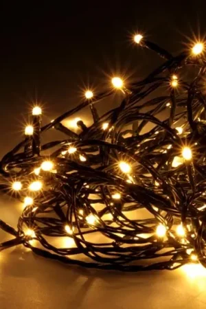 Guirlande lumineuse noel 100 LED Blanc Chaud a pile Remise