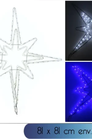 Livraison Express Etoile Lumineuse Polaire de Noel Blanc et Bleu 81cm
