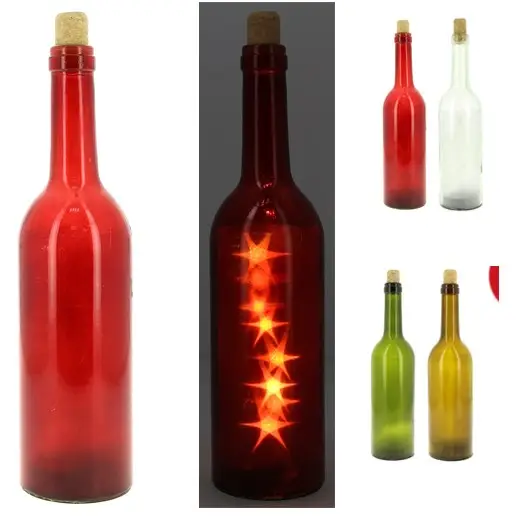 Commander Maintenant Bouteille en verre deco noel a pile 8 LED