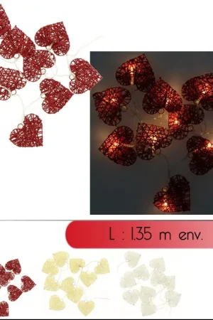 Meilleur Choix Guirlande lumineuse a pile 10 LED avec coeur