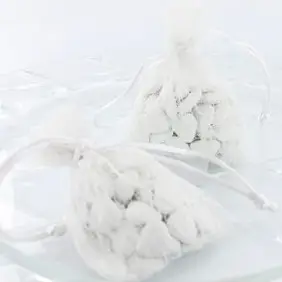 Sac à dragées en Dentelle Blanc x 10 pièces Petit Prix