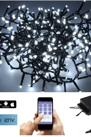 Solde Guirlande lumineuse 180 LED Blanc avec Appli Smartphone