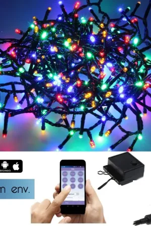 Guirlande lumineuse 180 LED Multicolore avec Appli Smartphone Remise